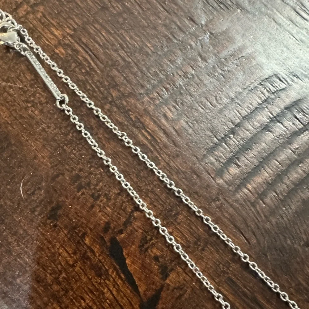 Kendra Scott Elegant Silver Ice Pink Stone Necklace - Picture 7 of 16